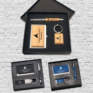 Corporate Gift Set - Pen, Keychain, & Business Card Holder- Available in 3 Colors - copy